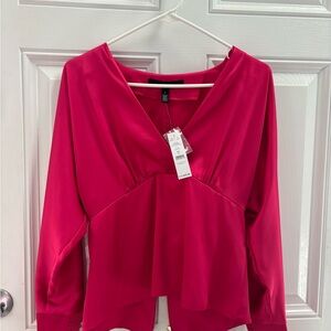 White House Black Market satin Elegant Pink Women's Top